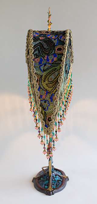 Art Nouveau Moon Shaped Victorian Lampshade