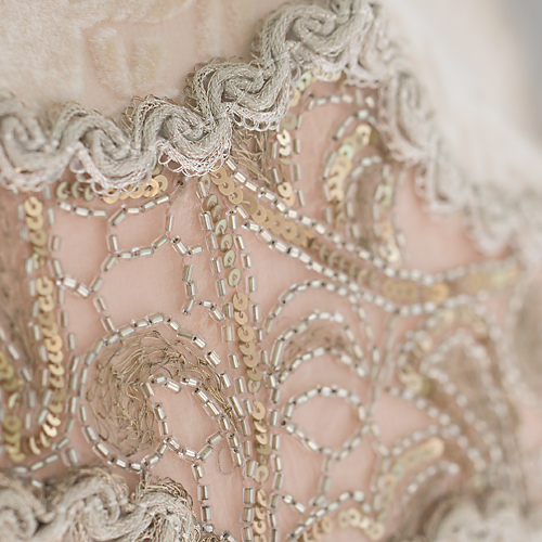 Coronation Wedding Cake Victorian Lampshade flapper dress detail
