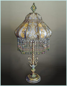 Victorian Beaded Lamp