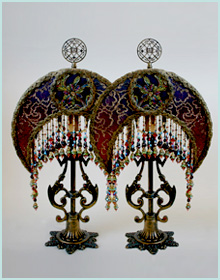 Pair of Spanish  lampshades