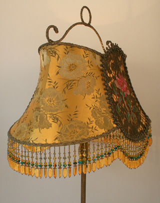 antique fabric lampshade
