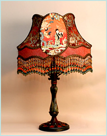 antique lamp base with chinese shade