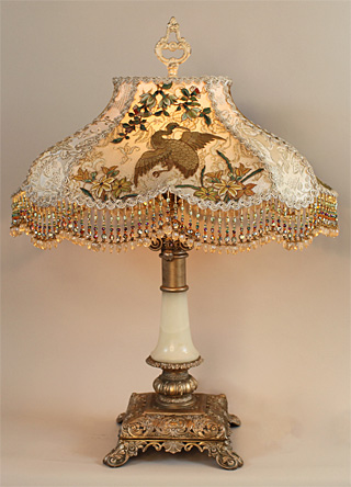 Art Nouveau style victorian lampshade base