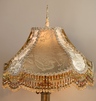 Chinoiserie Victorian Lampshade and Base