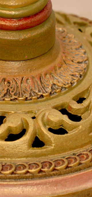 detail of victorian ribbon roses